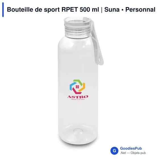 Bouteille de sport RPET 500 ml | Suna - Image 1