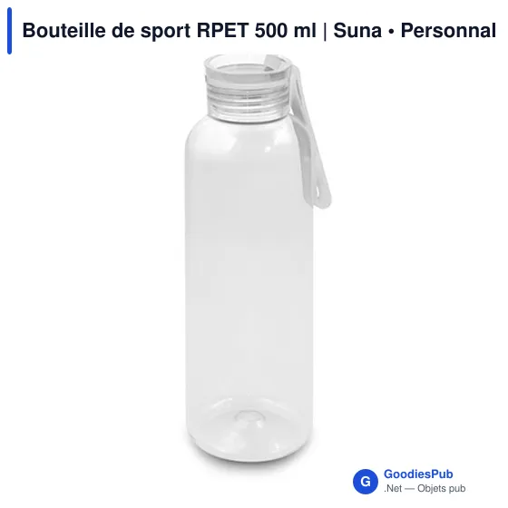Bouteille de sport RPET 500 ml | Suna - Image 3