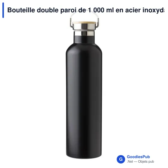 Bouteille isotherme personnalisable 1 000 ml avec logo - Damien - Image 1
