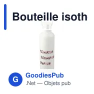 Bouteille isotherme personnalisable 1 000 ml avec logo - Damien - Miniature 4