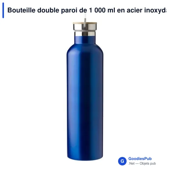 Bouteille isotherme personnalisable 1 000 ml avec logo - Damien - Image 5