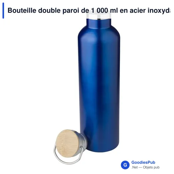 Bouteille isotherme personnalisable 1 000 ml avec logo - Damien - Image 6