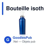 Bouteille isotherme personnalisable 1 000 ml avec logo - Damien - Miniature 7