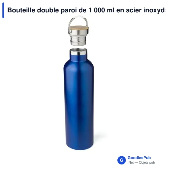 Bouteille isotherme personnalisable 1 000 ml avec logo - Damien - Image 7
