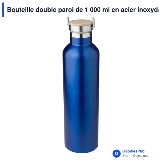 Bouteille isotherme personnalisable 1 000 ml avec logo - Damien - Image 8