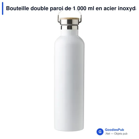Bouteille isotherme personnalisable 1 000 ml avec logo - Damien - Image 10