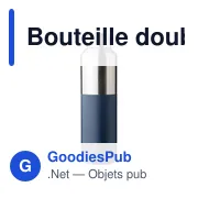 Bouteille isotherme personnalisable en acier inoxydable recyclé Esenavec logo - Miniature 1