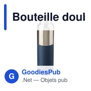 Bouteille isotherme personnalisable en acier inoxydable recyclé Esenavec logo - Miniature 2