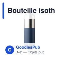 Bouteille isotherme personnalisable en acier inoxydable recyclé Esenavec logo - Miniature 11