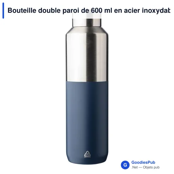 Bouteille isotherme personnalisable en acier inoxydable recyclé Esenavec logo - Image 11
