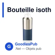 Bouteille isotherme personnalisable en acier inoxydable recyclé Esenavec logo - Miniature 12