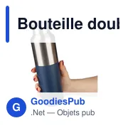 Bouteille isotherme personnalisable en acier inoxydable recyclé Esenavec logo - Miniature 5
