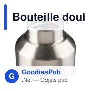 Bouteille isotherme personnalisable en acier inoxydable recyclé Esenavec logo - Miniature 6
