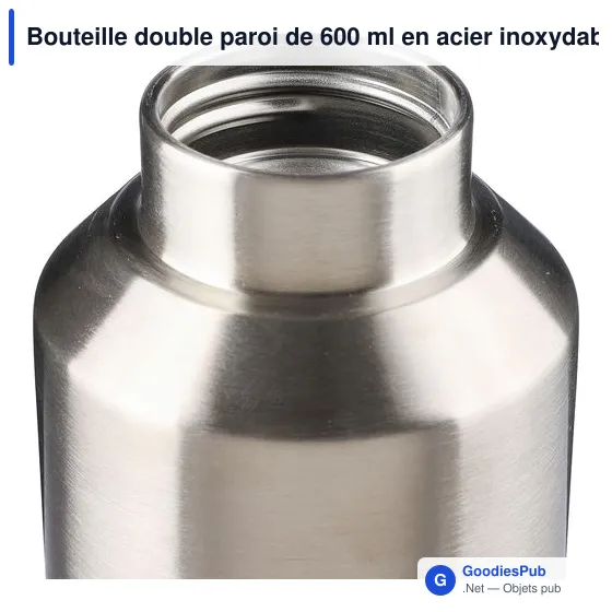 Bouteille isotherme personnalisable en acier inoxydable recyclé Esenavec logo - Image 6