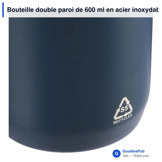 Bouteille isotherme personnalisable en acier inoxydable recyclé Esenavec logo - Image 7