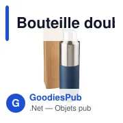 Bouteille isotherme personnalisable en acier inoxydable recyclé Esenavec logo - Miniature 8