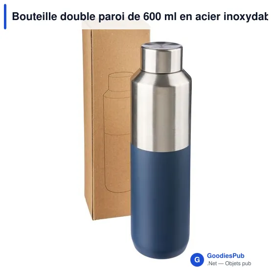 Bouteille isotherme personnalisable en acier inoxydable recyclé Esenavec logo - Image 8