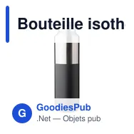 Bouteille isotherme personnalisable en acier inoxydable recyclé Esenavec logo - Miniature 9