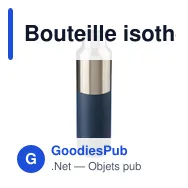 Bouteille isotherme personnalisable en acier inoxydable recyclé Esenavec logo - Miniature 10