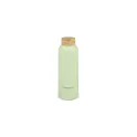 Variante Vert mat - Bouteille inox personnalisable 600 ml bouchon bambou avec logo - Waterdrop