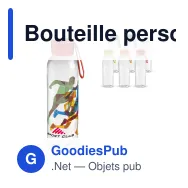 Bouteille personnalisable en Tritan transparent avec logo - 600 ml - Miniature 1