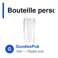 Bouteille personnalisable en Tritan transparent avec logo - 600 ml - Miniature 2