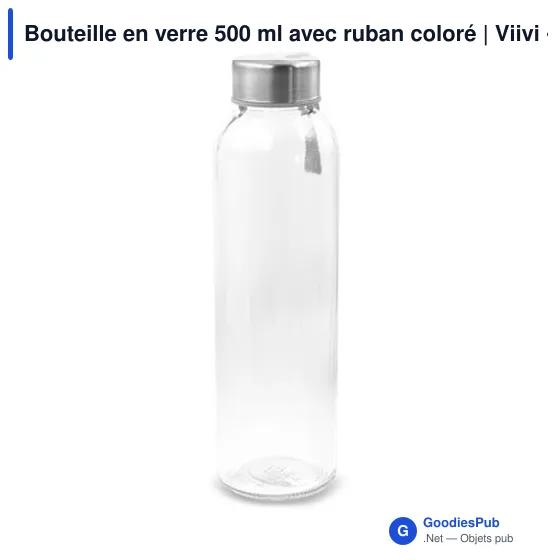 Bouteille en verre personnalisable 500 ml avec logo | Viivi - Image 2