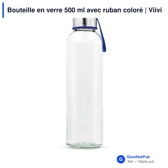 Bouteille en verre personnalisable 500 ml avec logo | Viivi - Image 11