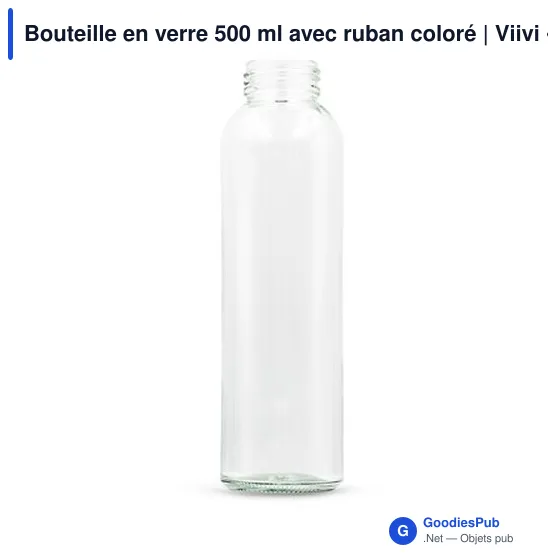 Bouteille en verre personnalisable 500 ml avec logo | Viivi - Image 3