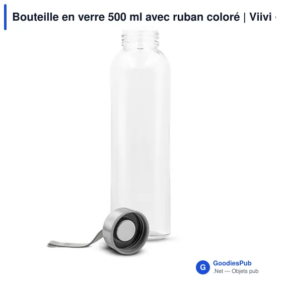 Bouteille en verre personnalisable 500 ml avec logo | Viivi - Image 4