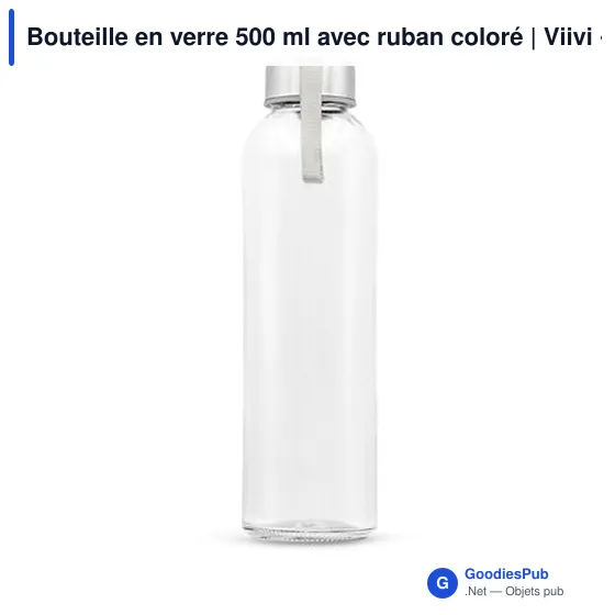 Bouteille en verre personnalisable 500 ml avec logo | Viivi - Image 5