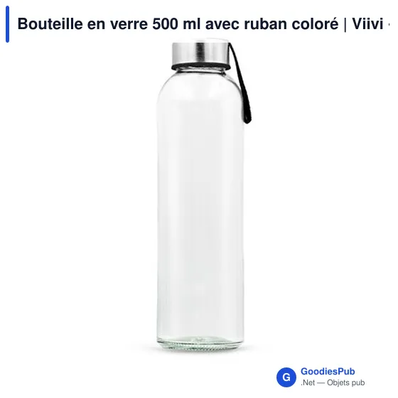 Bouteille en verre personnalisable 500 ml avec logo | Viivi - Image 6