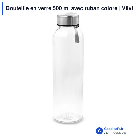 Bouteille en verre personnalisable 500 ml avec logo | Viivi - Image 7