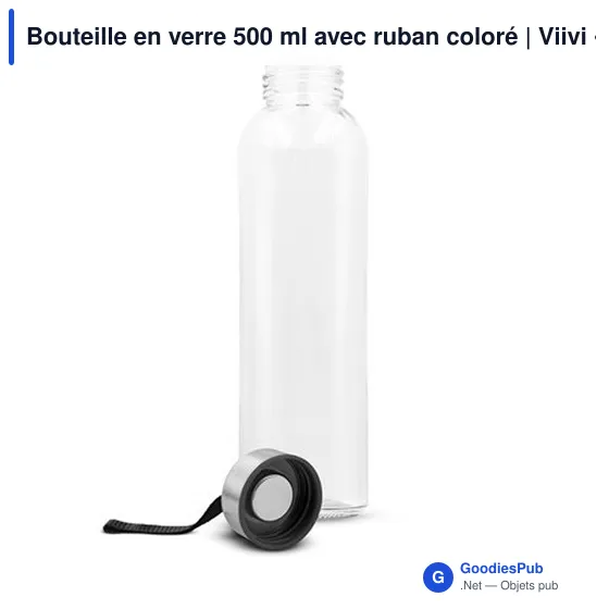 Bouteille en verre personnalisable 500 ml avec logo | Viivi - Image 9