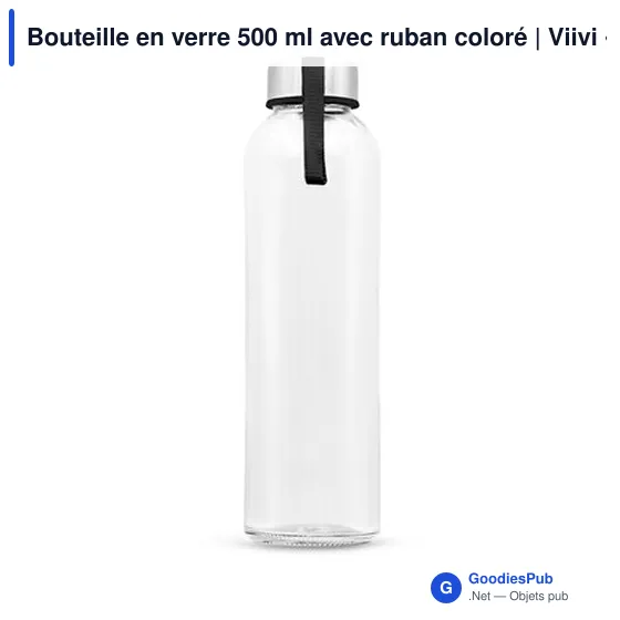 Bouteille en verre personnalisable 500 ml avec logo | Viivi - Image 10