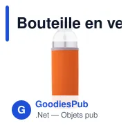 Bouteille en verre de 500 ml avec housse Nika - Miniature 1