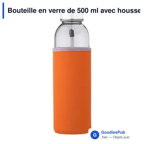Bouteille en verre de 500 ml avec housse Nika