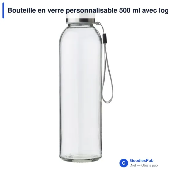 Bouteille en verre de 500 ml avec housse Nika - Image 12