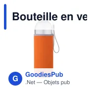 Bouteille en verre de 500 ml avec housse Nika - Miniature 3
