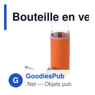 Bouteille en verre de 500 ml avec housse Nika - Miniature 4