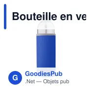 Bouteille en verre de 500 ml avec housse Nika - Miniature 7