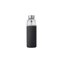 Variante noir - Bouteille en verre de 500 ml avec housse Nika