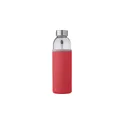 Variante rouge - Bouteille en verre de 500 ml avec housse Nika