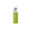 Variante vert citron - Bouteille en verre de 500 ml avec housse Nika