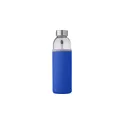 Variante bleu cobalt - Bouteille en verre de 500 ml avec housse Nika