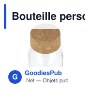 Bouteille personnalisable en verre recyclé 500 ml avec logo - Bouchon liège - Miniature 2