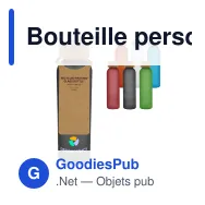 Bouteille personnalisable en verre recyclé dépoli 500 ml avec logo - Bouchon liège - Miniature 1