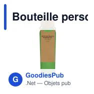 Bouteille personnalisable en verre recyclé dépoli 500 ml avec logo - Bouchon liège - Miniature 2