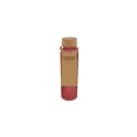 Variante Rouge givré - Bouteille personnalisable en verre recyclé dépoli 500 ml avec logo - Bouchon liège