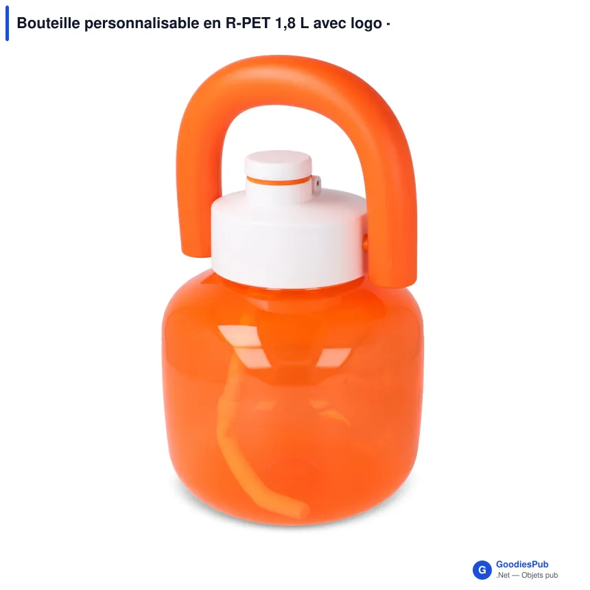 Bouteille personnalisable en R-PET 1,8 L avec logo - Hi-lou - Image 3